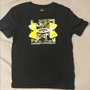 Under Armour Black Tee with Yellow Graphic